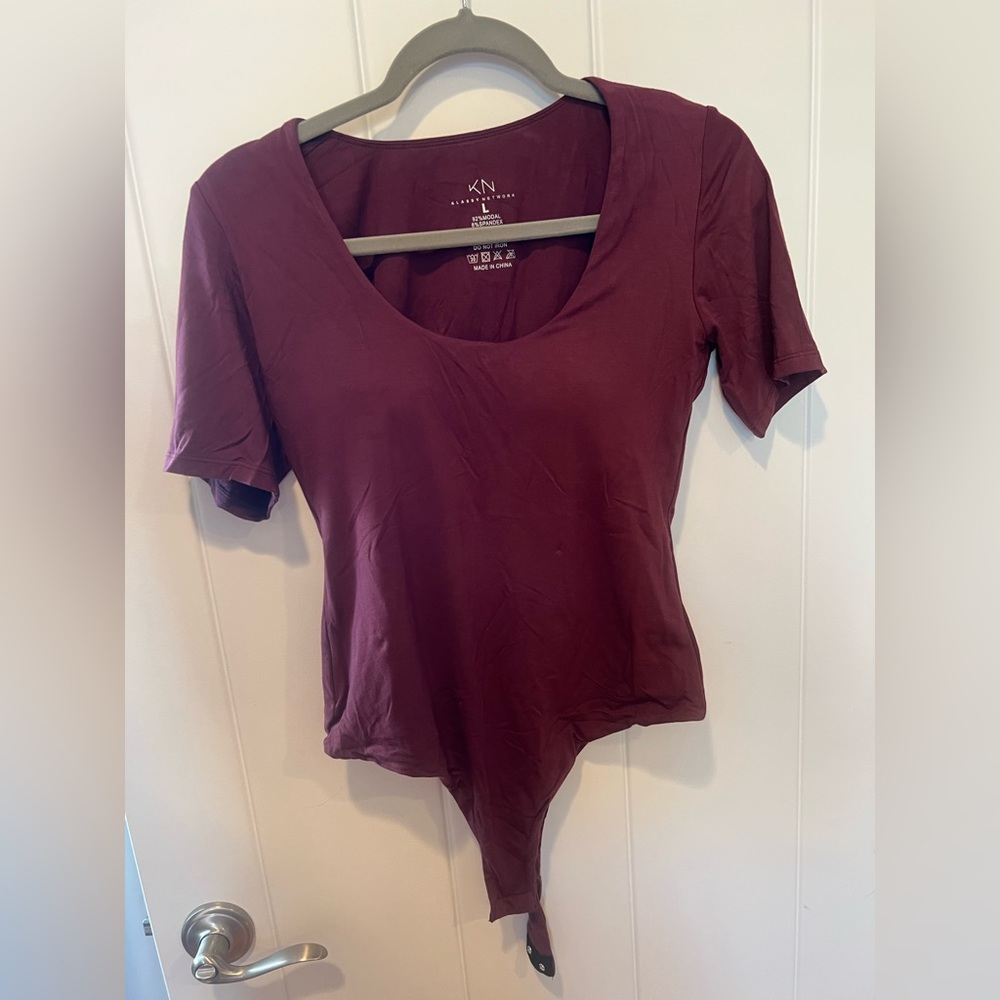 Klassy Network - Quarter Sleeve Scoop Bramisuit - Mahogany (L)